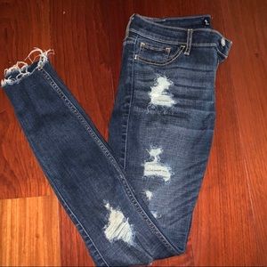 Ripped hollister skinny jeans